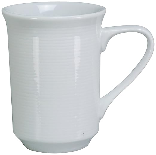 Yanco PA-007 Coffee/Tea Mug, 8-oz, 3" Diameter, Porcelain, Super White, Pack of 36