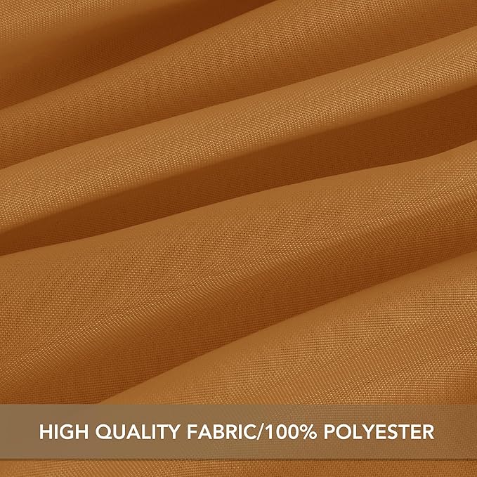 sancua Thanksgiving Square Tablecloths 70x70 Inch Light Brown, 2 Pack - Fabric Fall Table Cloth for Square or Round Tables, Washable Polyester Cover for Dinner Holiday Party Display Tables, Bronze