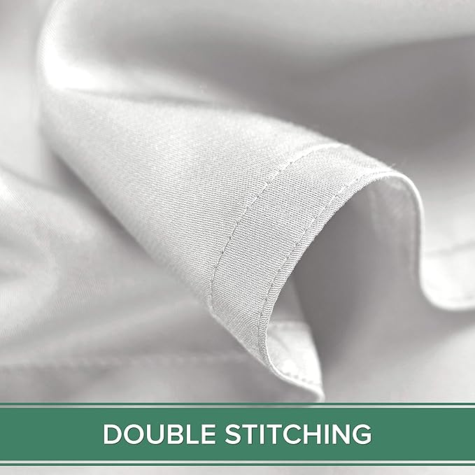 Pure Bamboo Twin XL Sheets, Genuine 100% Organic Viscose Derived from Bamboo Bed Sheet Set, Luxuriously Soft & Cooling, Double Stitching, 2 Year Quality Promise (Twin XL, White)
