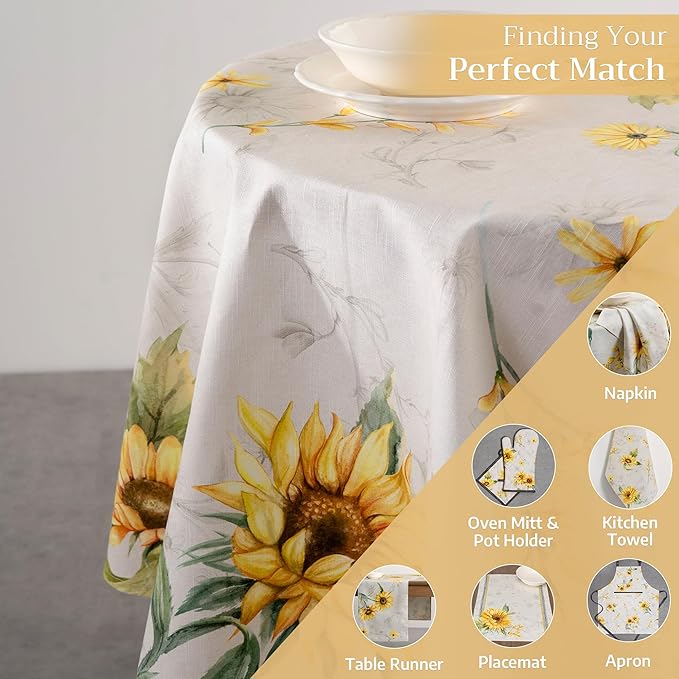 Maison d' Hermine Table Cloth Round Table 100% Cotton 69 Round Inches Tablecloth Reusable Decorative for Dining Room Farmhouse Home Valentines Day Decorations Spring Summer - Candice