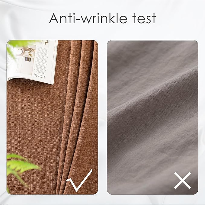 BALCONY & FALCON Rectangle Tablecloth Washable Wrinkle Resistant and Water Proof Table Cloth Decorative Linen Fabric Tablecloths for Dining Parties Kitchen Wedding and Outdoor Use(Coffee Brown, 55x95)