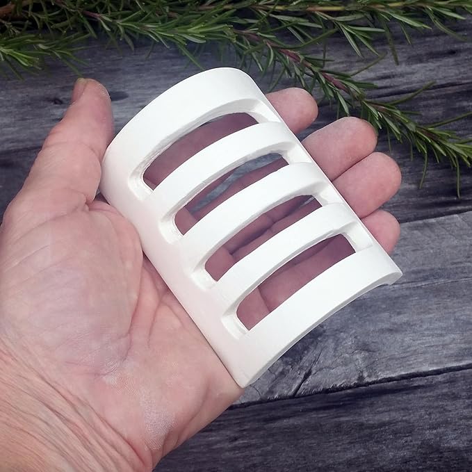 Drink Coaster Set Holder - Handmade by McCarter Coasters - 4" Off-White - Made in USA