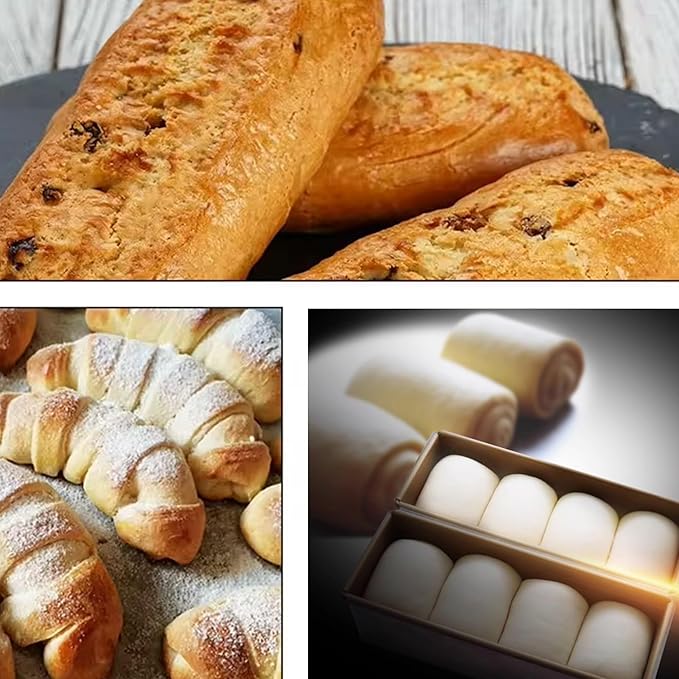 INTSUPERMAI Automatic Toast Bread Forming Machine Commercial Shaping Machine Electric French Baguette Maker Forming Adjustable Toast/Baguette Molder for Bakeries & Restaurants 110V