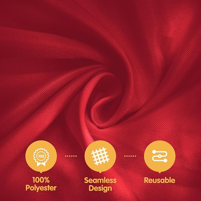BRILLMAX 8 Pack Burgundy Tablecloths 60 x 126 Inch for 8ft Rectangle Tables - 150 GSM Polyester Fabric, 15" Standard Drop, Water, Stain & Wrinkle Resistant Cloth Cover for Wedding Dining Buffet