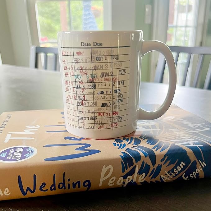 Joyful Moose Library Due Date Card Coffee Mug - Gift for readers, librarians