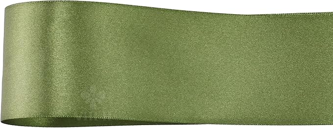 MEEDEE Moss Satin Ribbon 2 Inch Dark Green Ribbon Lux Double Faced Ribbons by 25 Yards Silk Green Satin Ribbons for Gift Wrapping, Weddings, Flower Bouquet, Holiday Decorating