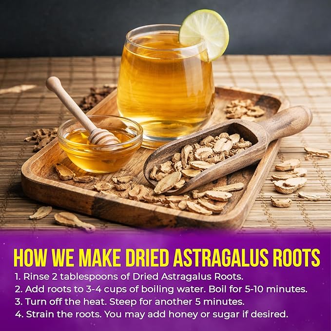 FreshDrinkUS, Premium 16oz Dried Astragalus Root Slices – 100% Natural Astragalus Root for Herbal Tea & Traditional Beverages – Natural, Clean Cut, No Additives. No Preservatives. Vegan