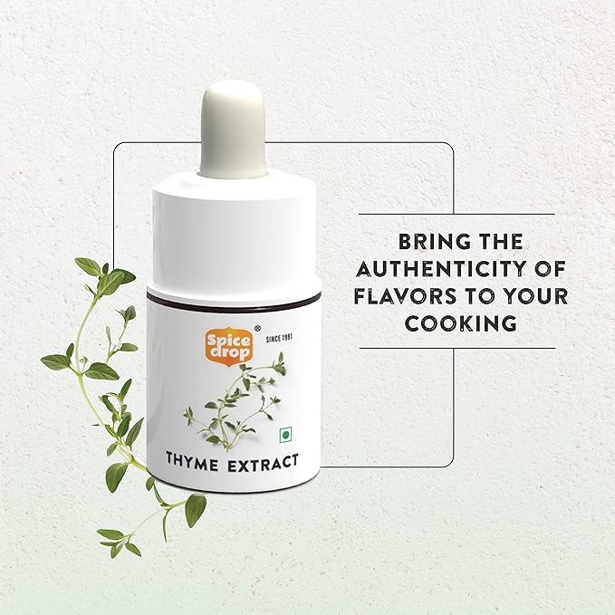 Spice Drop Thyme Extract | 100% Natural | For Soups, Pasta, Spaghetti, Gourmet Dishes | 0.17oz (180 drops) | Natural Herb Extract | Authentic Flavor | Vegan | Keto & Paleo Friendly | Non-GMO | Squeeze, Drop And Stir