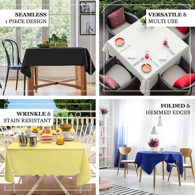 Efavormart 54x54 Dusty Blue Wholesale Linens Seamless Polyester Square Linen Tablecloth for Wedding Banquet Party Restaurant