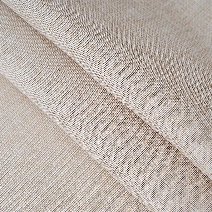 NLMUVW Oatmeal Linen Tablecloth Rectangle 6ft, Rustic Textured Table Cloth Water Resistant Farmhouse Table Cover for Kitchen Dining Party Coffee, 54x84 Inch