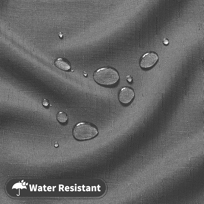Faux Linen Tablecloths for Rectangle Tables, Burlap Textured Table Cloths Washable Farmhouse Table Cover Water Resistant for Dining, Wedding, Outdoor(Dark Grey, 60"×104")