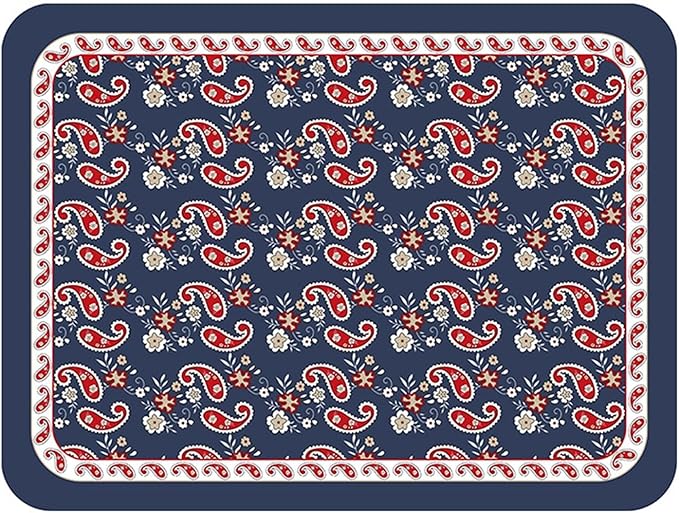 Classic Artwork Modern PU Placemats Non Slip for Dining Table Wipeable Reusable Plastic Tableware Dishwaser Home Decor(Classic-14)