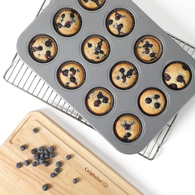 Calphalon Titan Steel Core PFA Free Nonstick 12 Cup Cupcake Muffin Pan