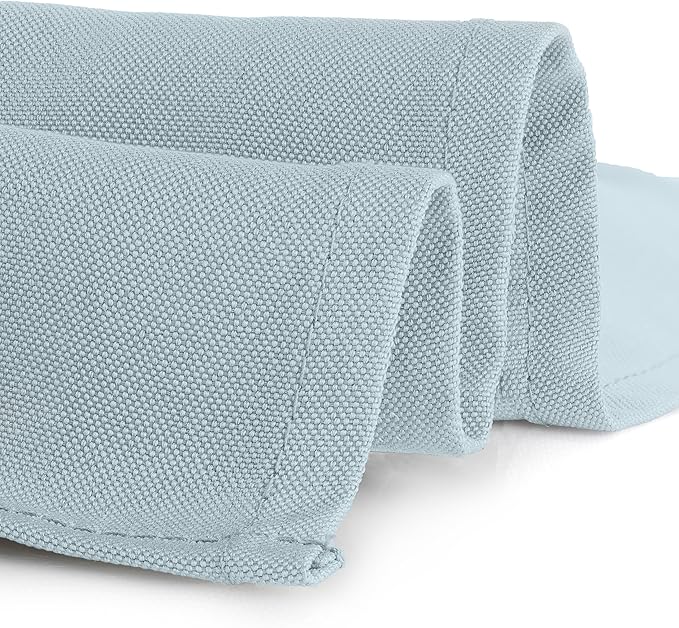 Gee Di Moda Fitted Tablecloth - 72 x 30 Inch Baby Blue Floor-Length Fitted Table Cloth for 6 Foot Rectangle Table, Heavy Duty Washable Fabric for Parties, Dinner, Weddings, Baby Shower & Trade Show