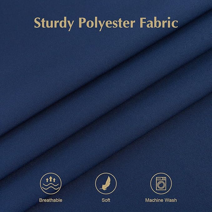 2 Pack Small Square Navy Polyester Tablecloth 24X24 Inch for End Table, Coffee Table, Nightstand