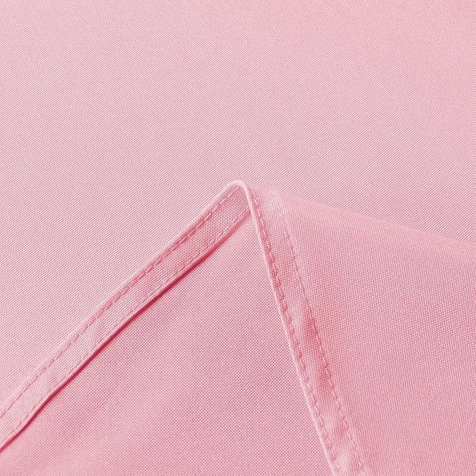 sancua Rectangle Tablecloth - 54 x 108 Inch - Stain and Wrinkle Resistant Washable Polyester Table Cloth, Decorative Fabric Table Cover for Dining Tables, Buffet Parties and Camping, Pink