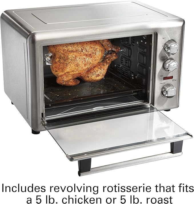 Hamilton Beach Countertop Rotisserie Convection Toaster Oven, Extra-Large, Stainless Steel (31103DA)