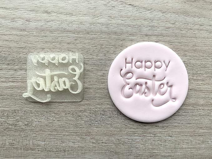 Happy Easter Day Fondant Embosser or Cookie Stamp Icing Frosting Biscuit Stamp
