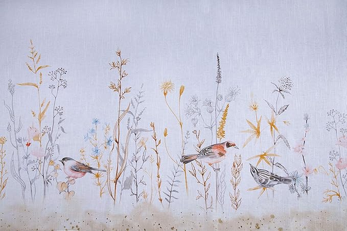 Maison d' Hermine Table Cloth Rectangle Table 100% Cotton 60 x 108 Inches Tablecloth Reusable Decorative for Dining Room Farmhouse Home Valentines Day Decorations Spring Summer- Meadow Florals - Beige