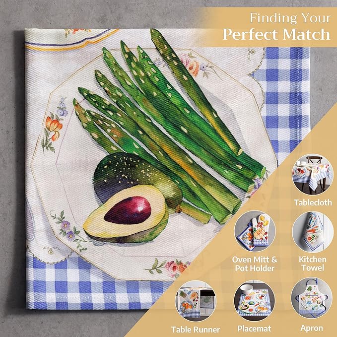 Maison d' Hermine Cloth Napkins Set of 4 100% Cotton Everyday Reusable Square Napkins Cloth Washable Dinner Party Wedding Restaurant Valentines Day Decorations Spring/Summer (Gourmand, 20" x 20")