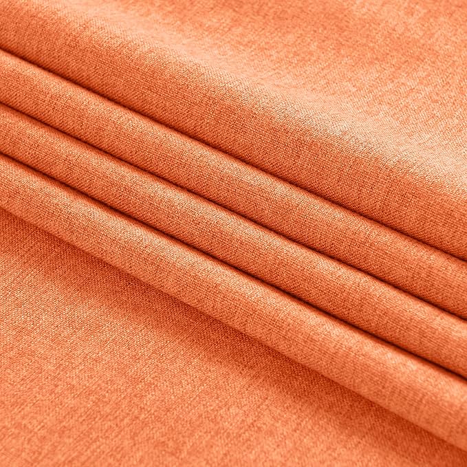 Table Runner 13 x 72 Inches Long, Cotton Linen Farmhouse Style Orange Table Linen for Kitchen Dining Coffee Table Parties Wedding Home Decor (Fall-Orange, 13” x 72”)