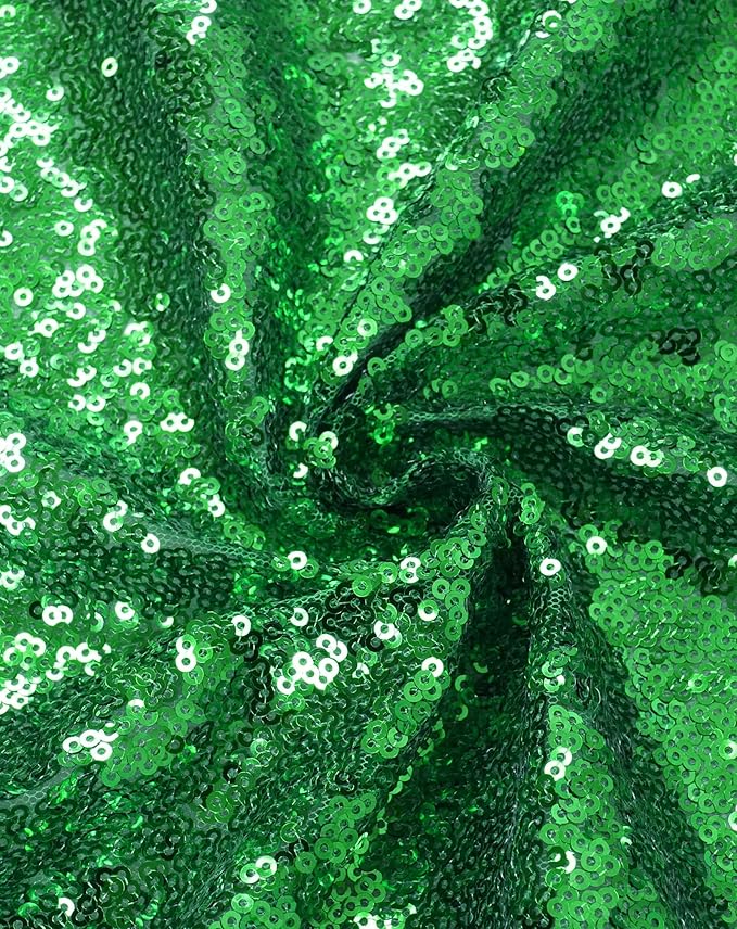 Eternal Beauty Green Tablecloth, 120 Inch Round Sequin Tablecloth for Party Cake Dessert Table Exhibition Events