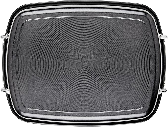 Circulon Ultra Lasting Nonstick Roaster/Roasting Pan with Easy Serve Rack, 17 Inch x 13 Inch, Black