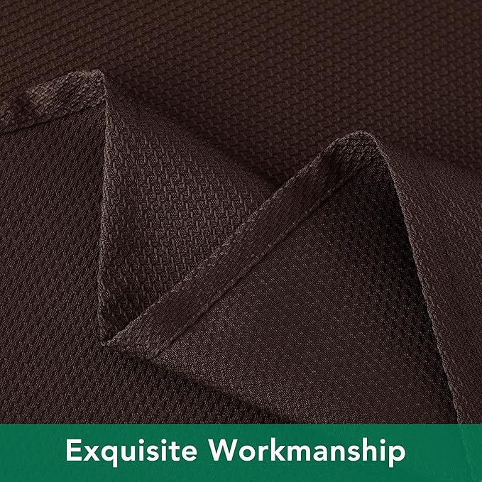 Biscaynebay Textured Fabric Square Tablecloth 60x60 Inch, Brown Water Resistant Table Cloth Small Card Folding Table Covers Linen for Dining, Kitchen, Wedding and Parties etc. Machine Washable