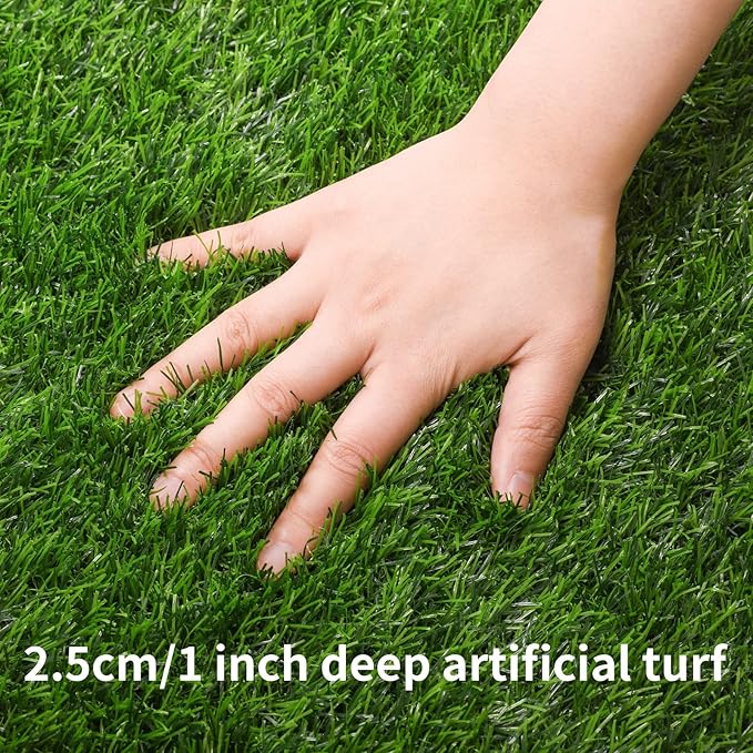 Aneco 12 x 120 Inch Artificial Grass Table Runners Carpet Roll Synthetic Grass Table Runner Grass Tabletop Decoration for Spring Fall Summer Holiday, Baby Shower, Wedding, Birthday, Banquet