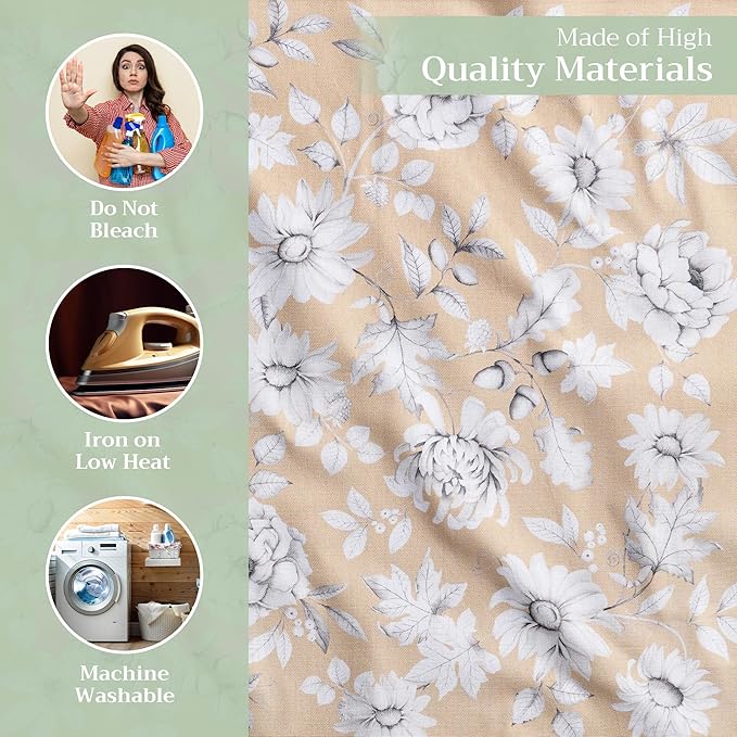 Maison d' Hermine Cloth Napkins Set of 4 100% Cotton for Thanksgiving Christmas Decorations Everyday Reusable Square Fall Napkins Cloth Washable Dinner Party (Pretty Autumn, 20"x20")
