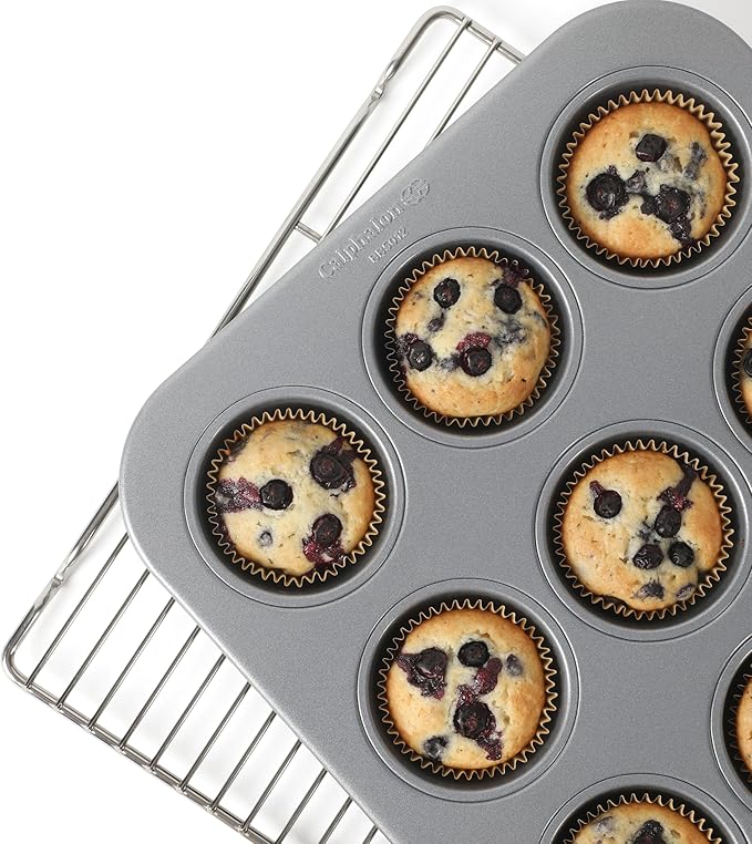 Calphalon Titan Steel Core PFA Free Nonstick 12 Cup Cupcake Muffin Pan