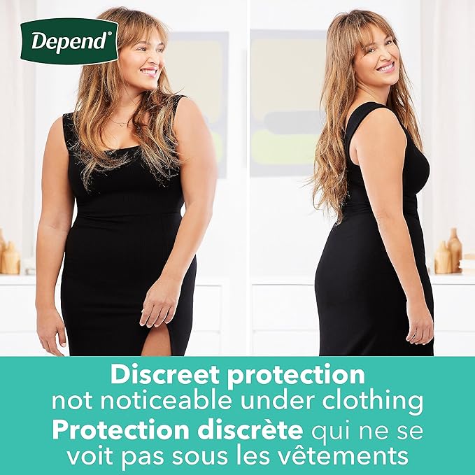 Depend FIT-Flex Incontinence Underwear for Women, Disposable, Maximum Absorbency, Small, Blush, 19 Count (Pack of 2)