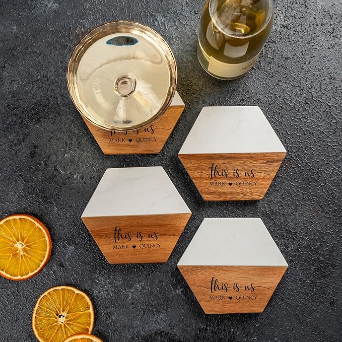 Personalized Charcuterie Board - Custom Engraved Wooden Marble Cheese Boards for Bridal Shower, Wedding, Housewarming, Anniversary, Birthday for Couples, Valentines Day Gifts for Her, Women