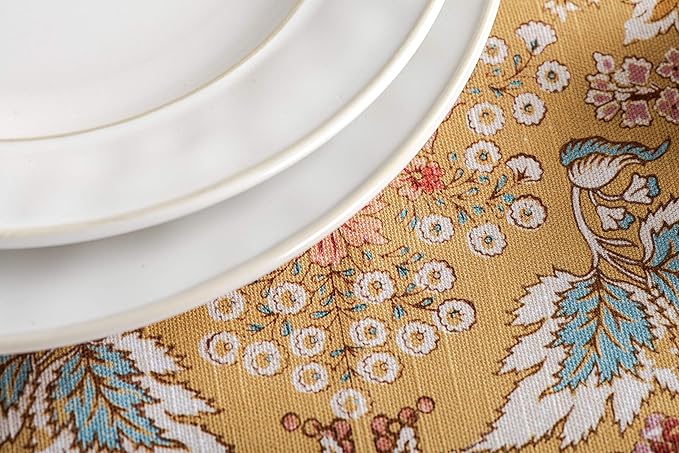 Maison d' Hermine Table Cloth Rectangle Table 100% Cotton 70 x 120 Inches Tablecloth Reusable Decorative for Dining Room Farmhouse Home Valentines Day Decorations Spring Summer - Marquise