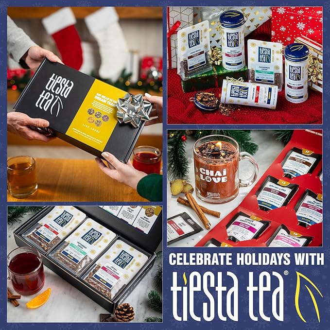 Tiesta Tea - Top 8 Favorites Sampler Set, Loose Leaf, Up to 80 Cups, High to No Caffeine, Hot & Iced, Tea Variety Pack with Green, Herbal, Black & Chai Brew, 8 Sample Pouches