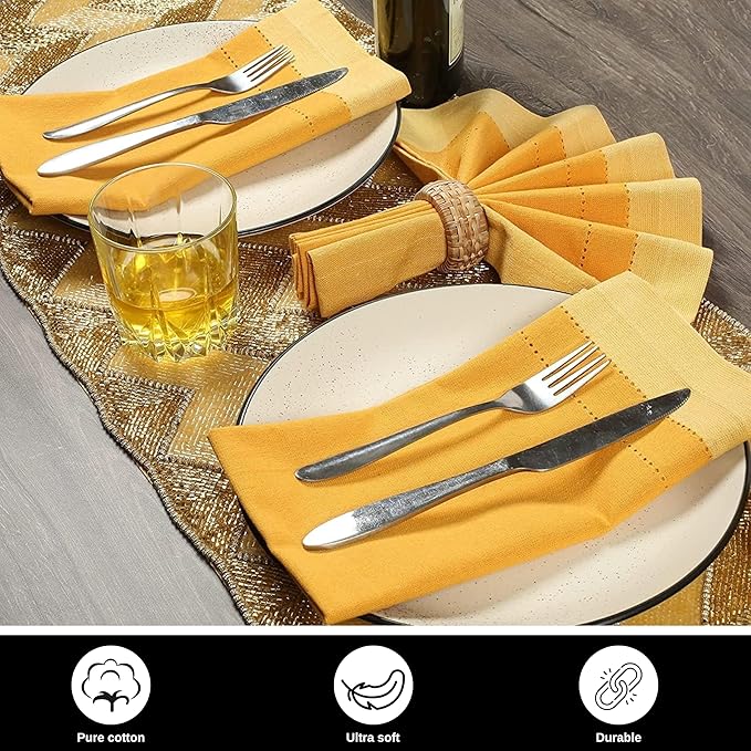 Homidate Cloth Dinner Napkins – Machine Washable Reusable Fabric Napkins for Weddings, Parties & Table Decorations