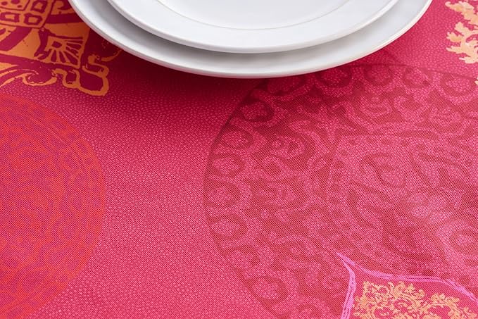 Maison d' Hermine Table Cloth Rectangle Table 100% Cotton 70 x 90 Inches Fall Tablecloth Reusable Everyday Use for Thanksgiving Christmas Decorations Dining Farmhouse Party (Versailles)