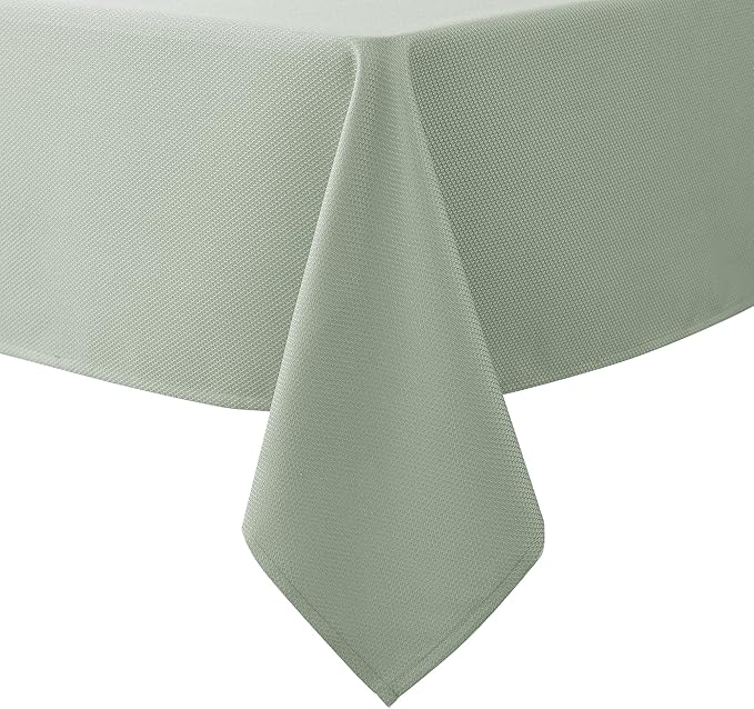 Biscaynebay Tablecloth for Rectangle Tables-70x108 Inch Sage Outdoor Picnic Table Cover-Rectangular Folding Reusable Table Cloths Water Resistant for Kitchen Camping Dining Room Patio Banquet Party