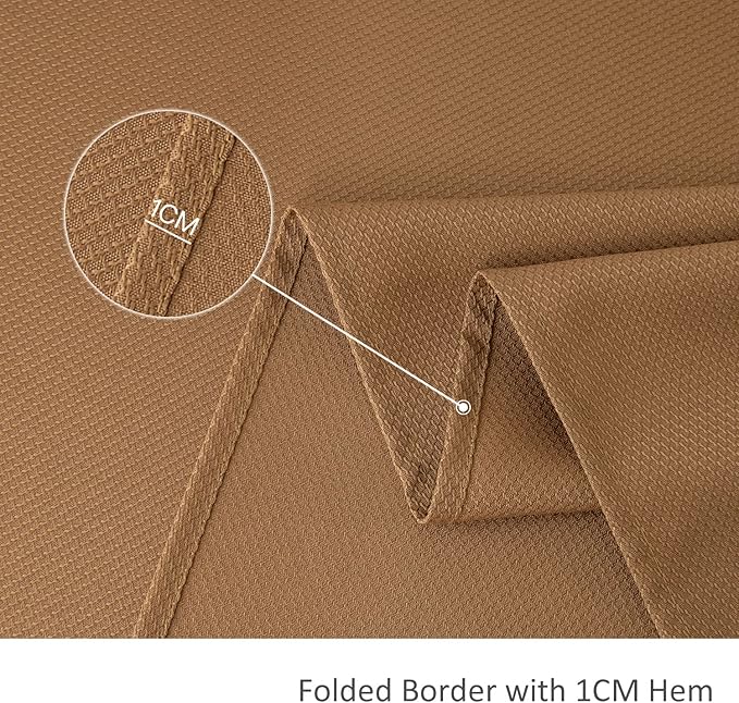 maxmill Harvest Square Tablecloth Stain Resistant Waterproof Wrinkle Resistant Washable Soft Table Cloth for Fall Harvest Thanksgiving Decorative Fabric Table Cover, 52 x 52 Inch, Amber Bronze