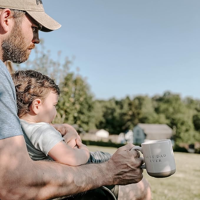 Sweet Water Decor Stoneware Coffee Mugs | Dad Mug | Novelty Coffee Mugs | Microwave & Dishwasher Safe | 14oz Tea Cup | Father's Day Gift (Best Dad Ever)