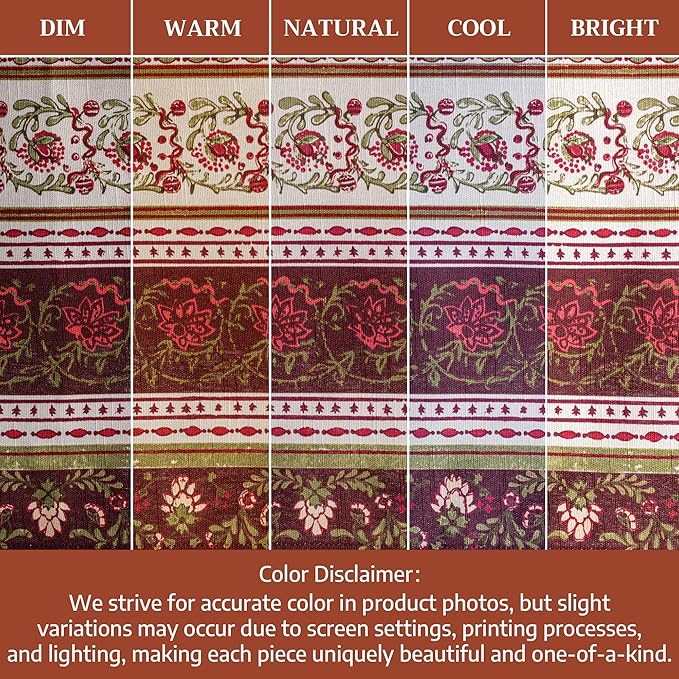 Maison d' Hermine Table Cloth Rectangle Table 100% Cotton 60 x 108 Inches Fall Tablecloth Reusable Everyday Use for Thanksgiving Christmas Decorations Dining Farmhouse Party (Reveillon Au Jardin)