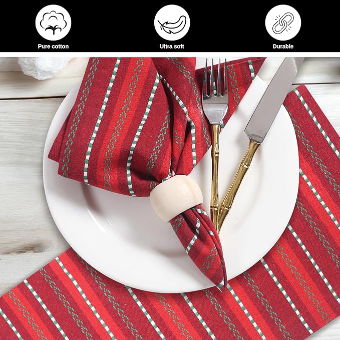 Homidate Cloth Dinner Napkins – Machine Washable Reusable Fabric Napkins for Weddings, Parties & Table Decorations