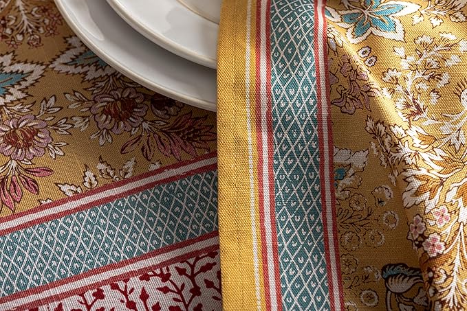 Maison d' Hermine Cloth Napkins Set of 4 100% Cotton Everyday Reusable Square Napkins Cloth Washable Dinner Party Wedding Restaurant Valentines Day Decorations Spring/Summer (Marquise, 20" x 20")