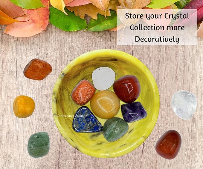 Serpentine Crystal Bowl - 3 Inch Decorative Bowls for Room and Home Decor - Gemstone Healing Crystals for Elegant Display, Positive Energy Balance and Gift