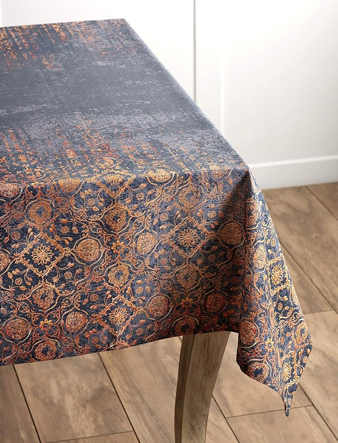 Maison d' Hermine Table Cloth Rectangle Table 100% Cotton 54 x 72 Inches Fall Tablecloth Reusable Everyday Use for Thanksgiving Christmas Decorations Dining Farmhouse Party (Imperfection)
