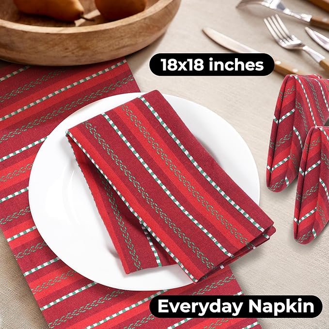 Homidate Cloth Dinner Napkins – Machine Washable Reusable Fabric Napkins for Weddings, Parties & Table Decorations