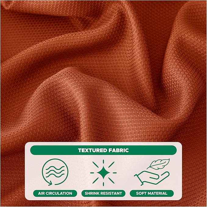 Biscaynebay Fall Tablecloth Textured Fabric Square Tablecloths 90x90 Inch, Rust Thanksgiving Autumn Harvest Water Resistant Fabric Tablecloths for Kitchen, Dining, Wedding, Parties Machine Washable
