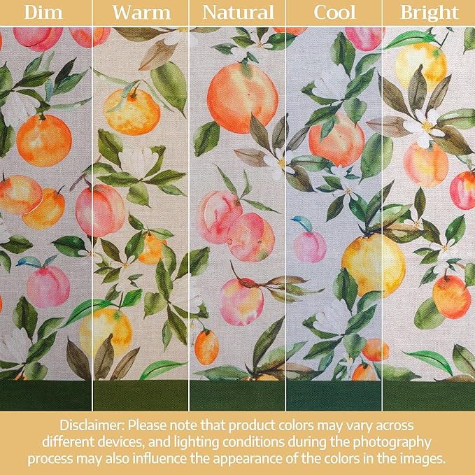 Maison d' Hermine Cloth Napkins Set of 4 100% Cotton Everyday Reusable Square Napkins Cloth Washable Dinner Party Wedding Restaurant Valentines Day Decorations Spring/Summer (Soleil Fruite, 18" x 18")