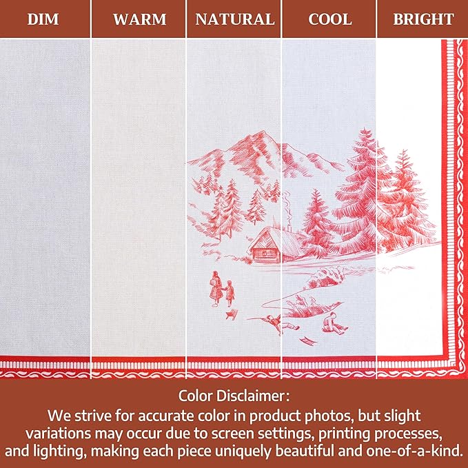 Maison d' Hermine Cloth Napkins Set of 4 100% Cotton for Thanksgiving Christmas Decorations Everyday Reusable Square Fall Napkins Cloth Washable Dinner Party (Winter Jouy, 20"x20")