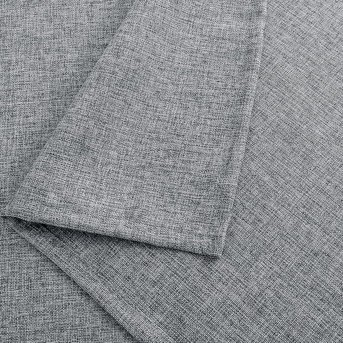 Hiasan 2 Pack Faux Linen Square Tablecloth - Wrinkle and Stain Resistant Washable Table Cloth for Kitchen Dining Room Holiday Table Cover for Party Dinner, Grey, 70 x 70 Inch